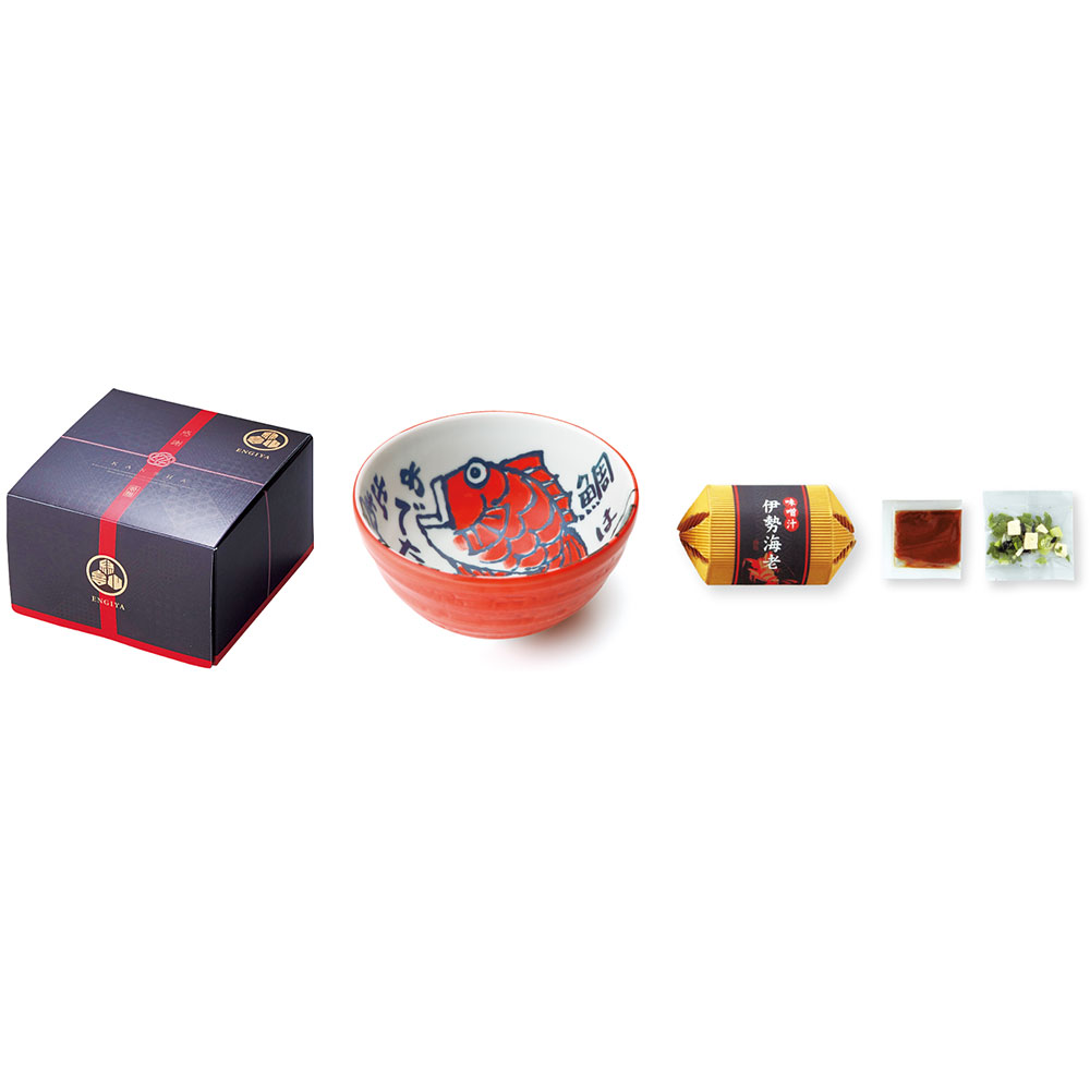 めで鯛どんぶり（赤）　伊勢海老味噌汁セット